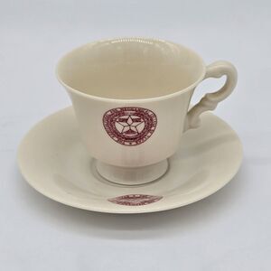 Vintage 1950's Texas A&M Syracuse China Demitasse Cup and Saucer Aggies